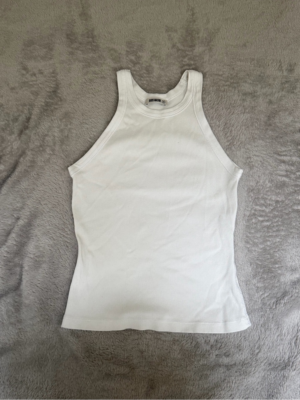 Buck Mason White Surplus Rib Tank